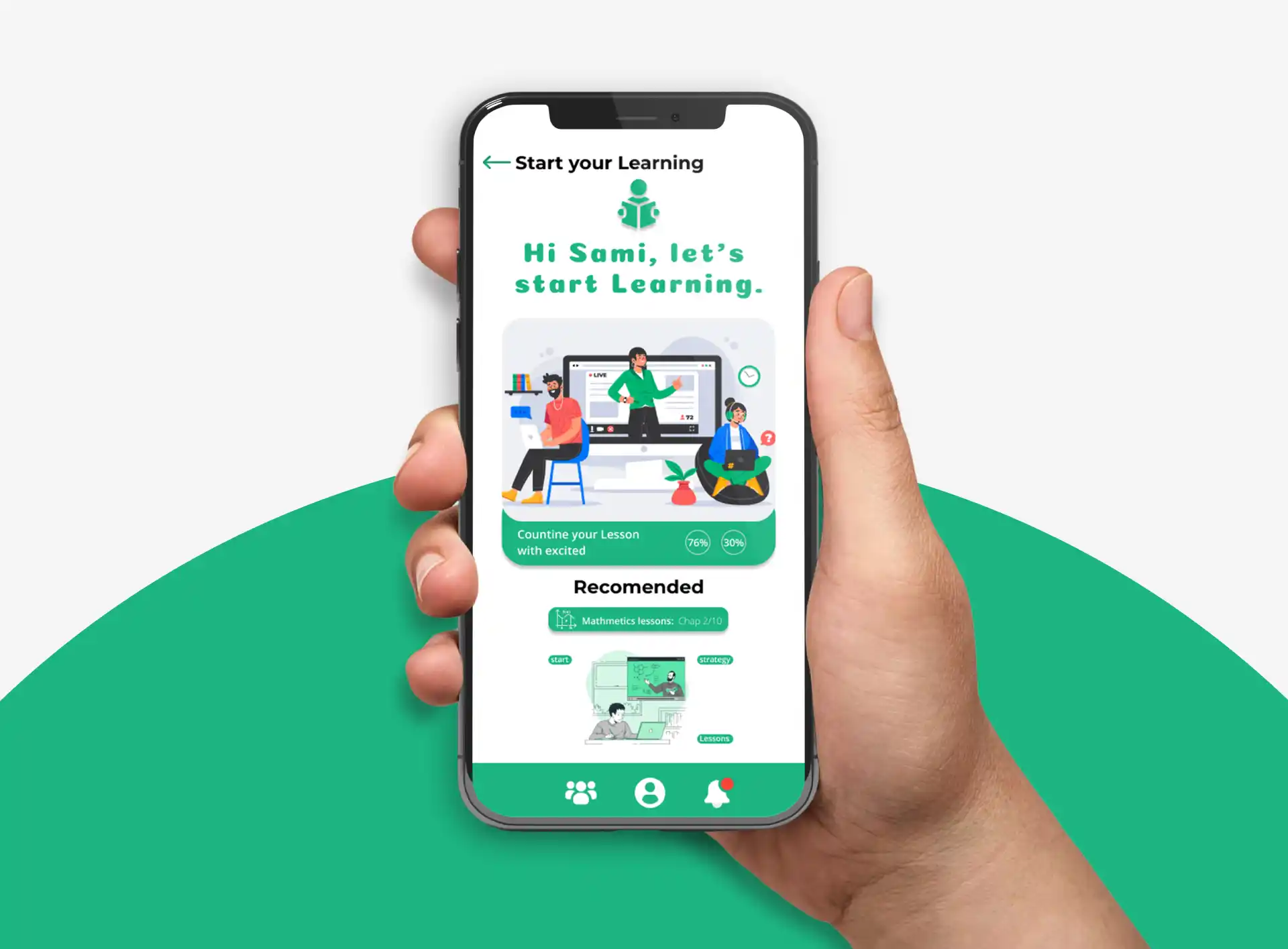Eduling mobile app, view 3
