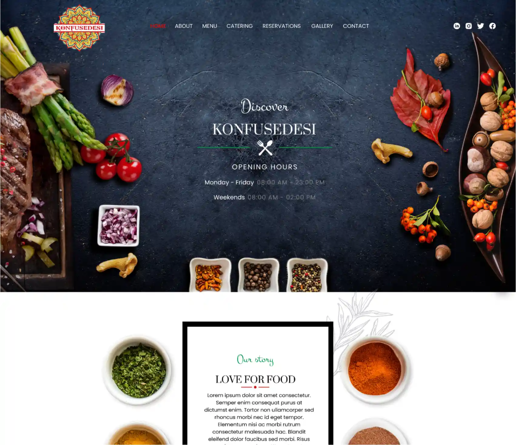 Konfusedesi website, view 1