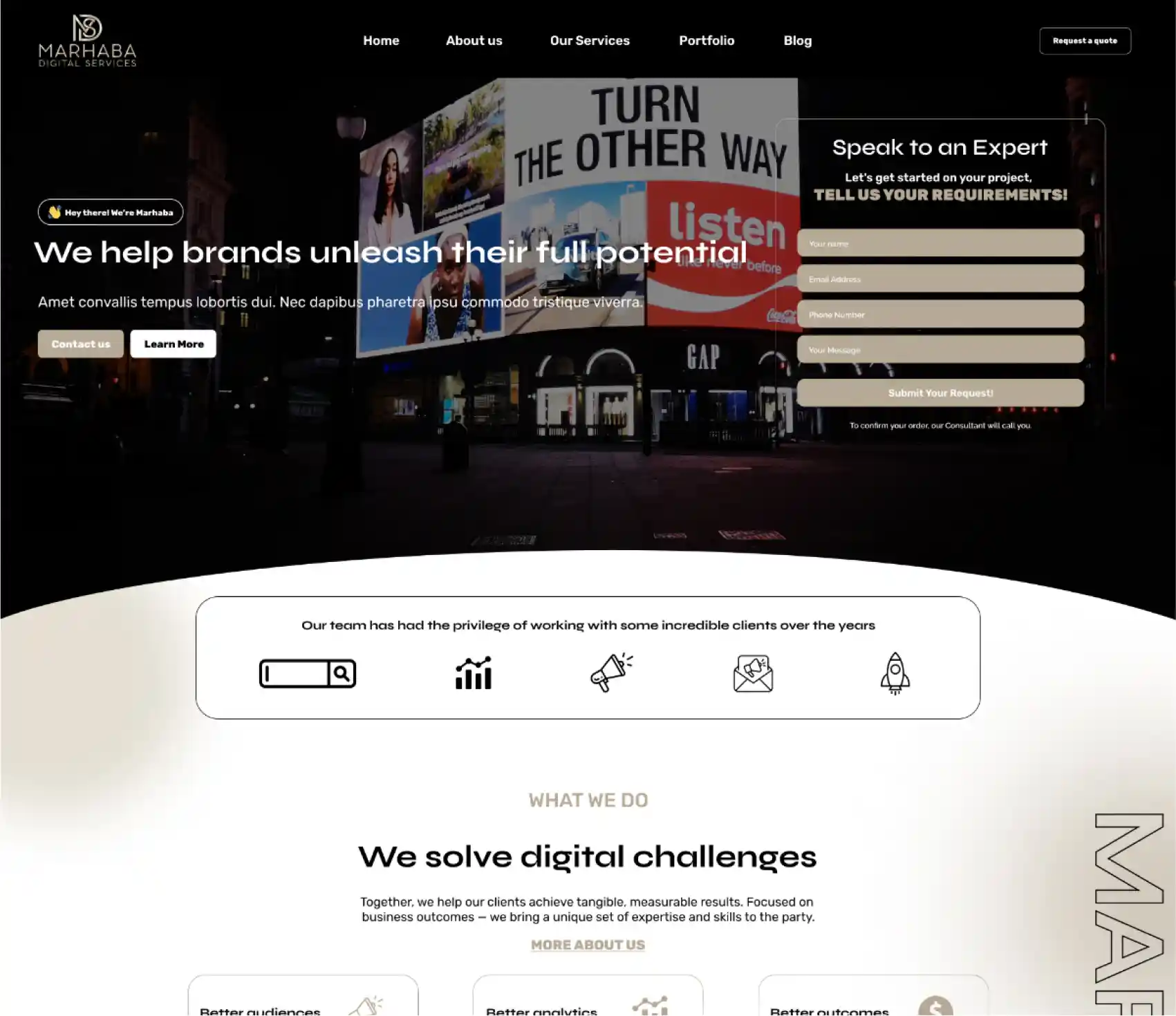 Marhaba website, view 1