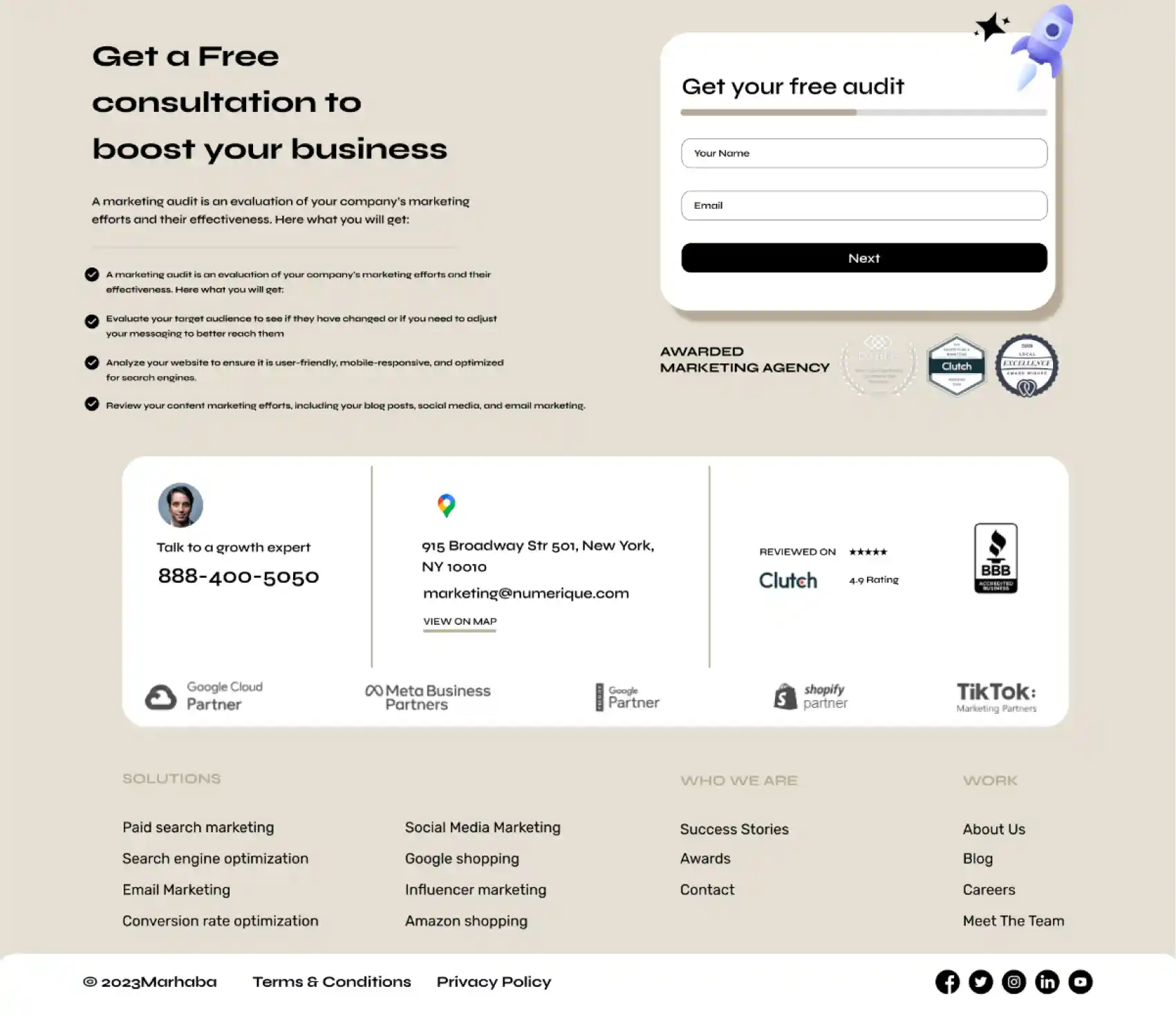 Marhaba website, view 3